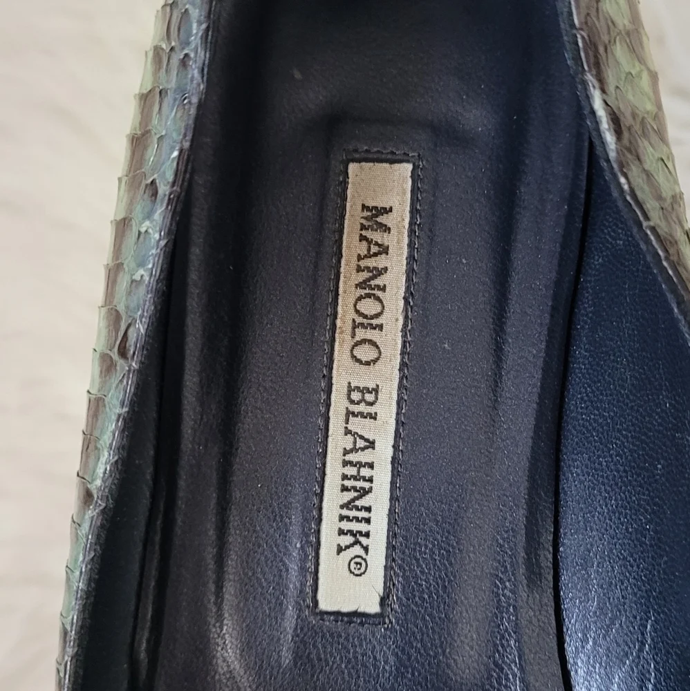 Manolo Blahnik Python Flats - Picture 6 of 12